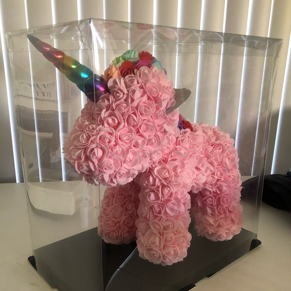 Pink Light Up Rose Unicorn
